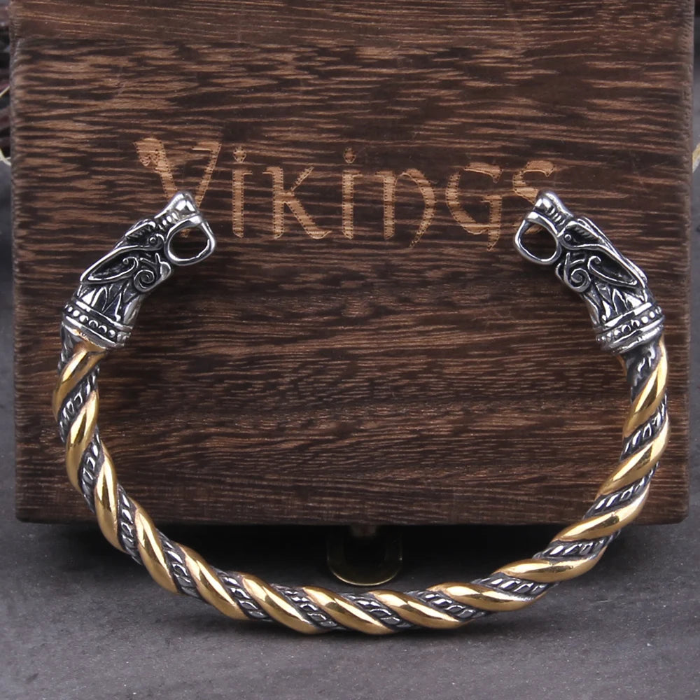 Fafnir’s Legacy - Viking Nordic Dragon Cuff Bracelet
