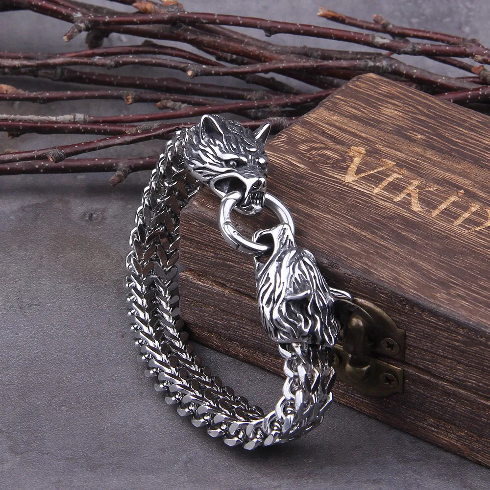 Fenrir’s Unbound – 100% Recycled Stainless Steel Men’s Bracelet