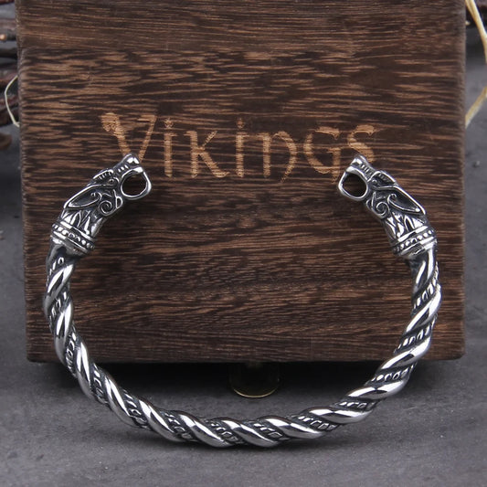 Fafnir’s Legacy - Viking Nordic Dragon Cuff Bracelet