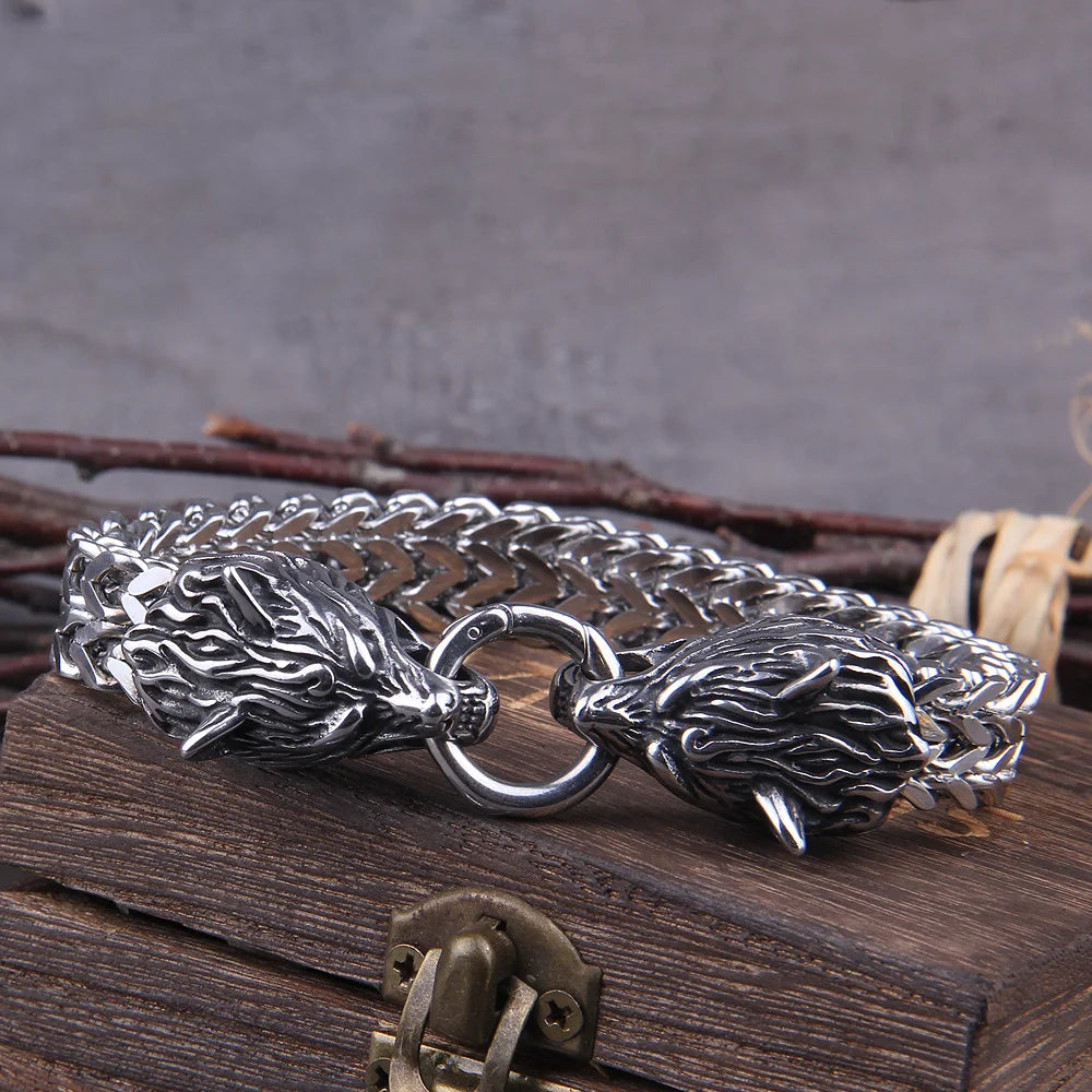 Fenrir’s Unbound – 100% Recycled Stainless Steel Men’s Bracelet
