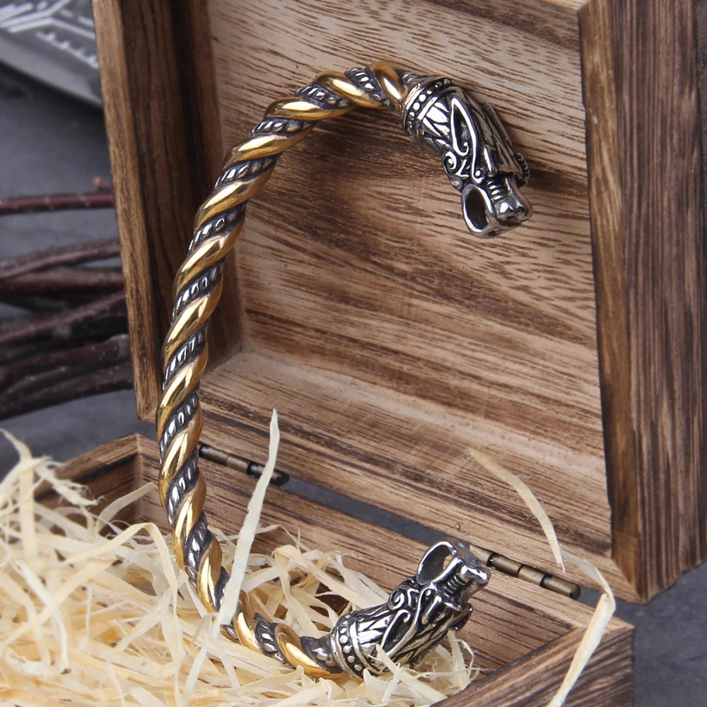 Fafnir’s Legacy - Viking Nordic Dragon Cuff Bracelet