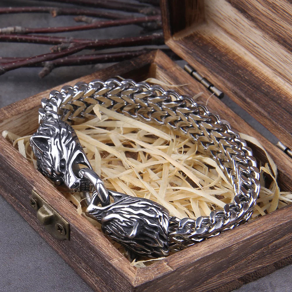 Fenrir’s Unbound – 100% Recycled Stainless Steel Men’s Bracelet