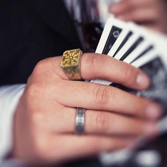 Bold Vegvísir – Adjustable Fit Sterling Silver Band