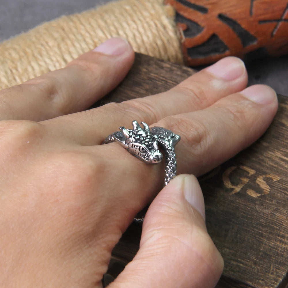 High One’s Fury - Draconic Norse Ring