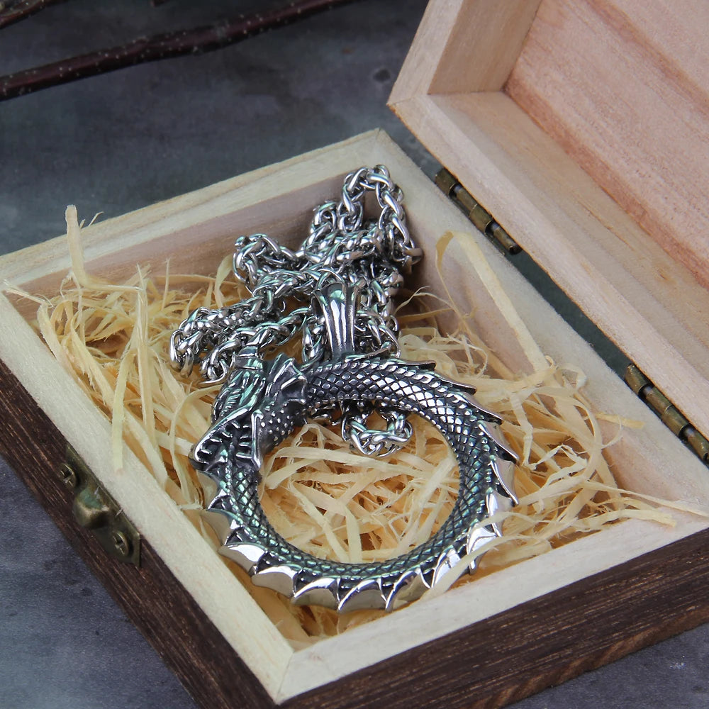 Jörmungandr of Life - Nordic Tree of Life Spinning Pendant