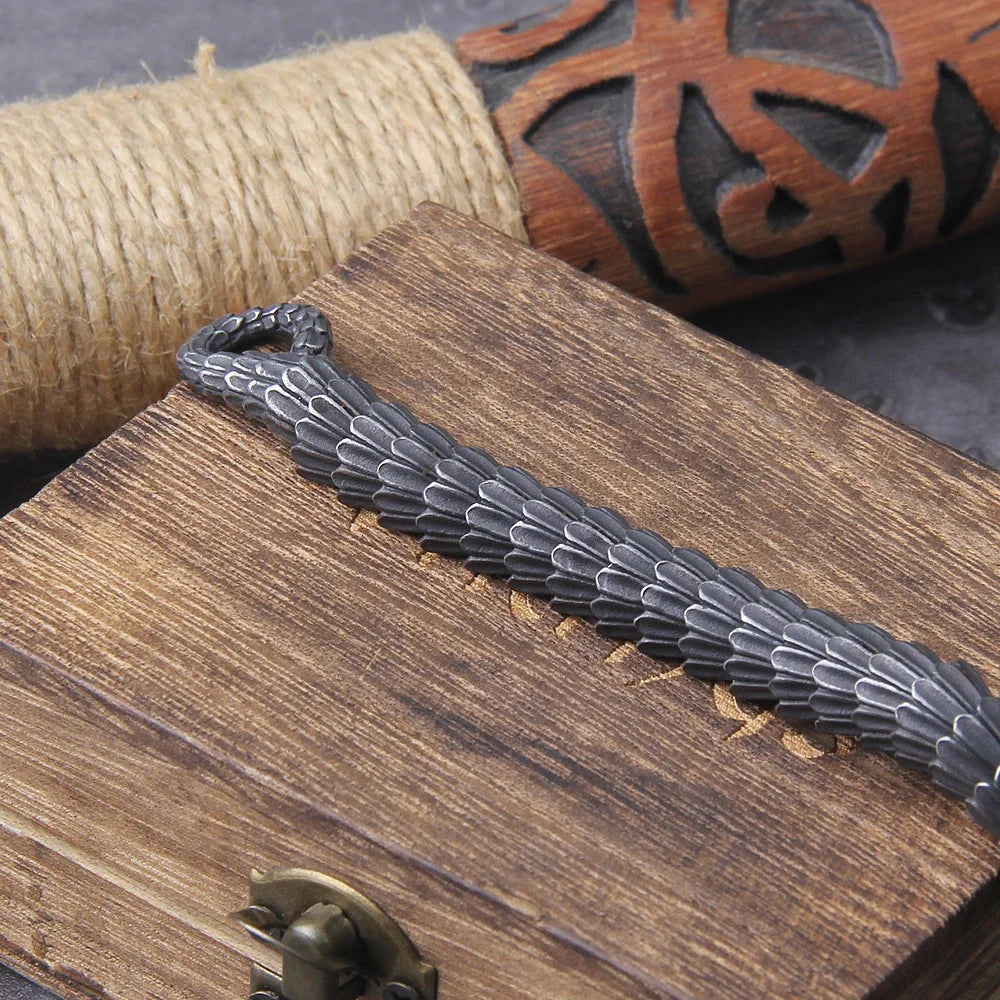 World Serpent’s Grip - Stainless Steel Jormungandr Bracelet