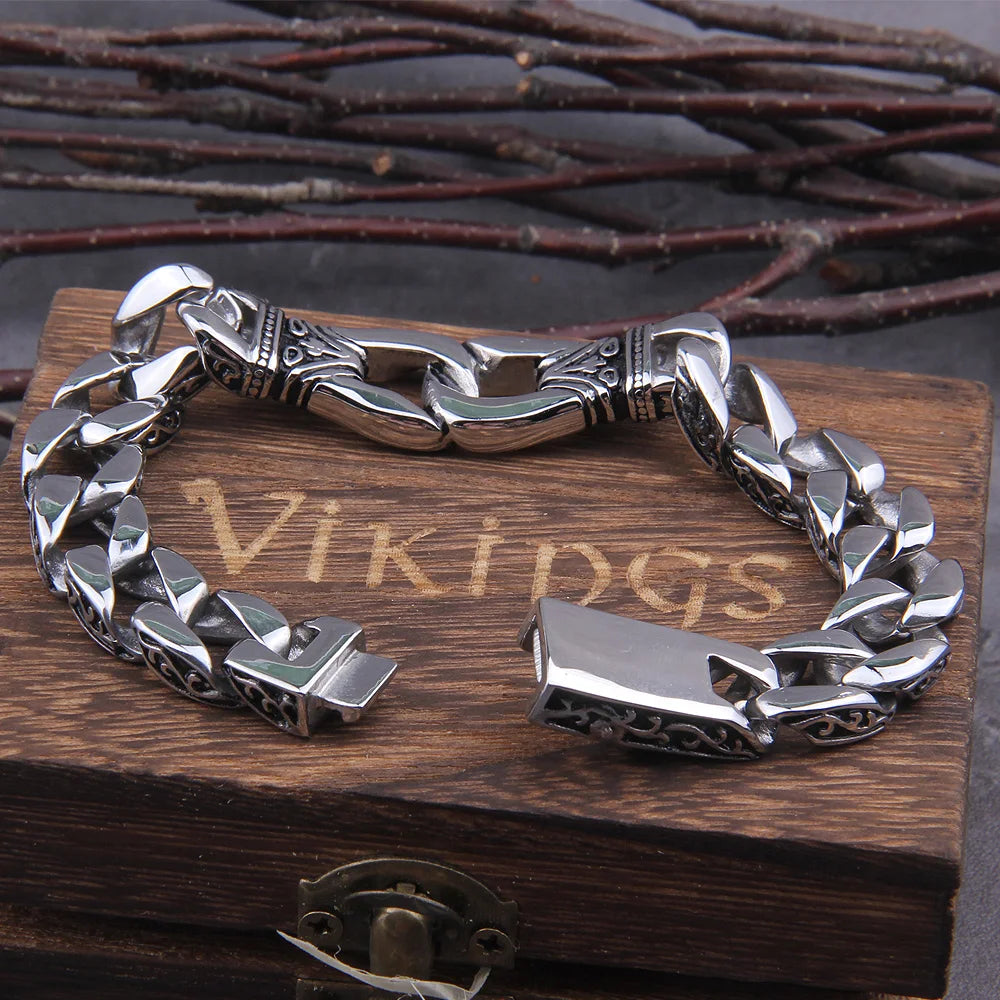 Storm-Forged Heritage - Stainless Steel Cuban Chain