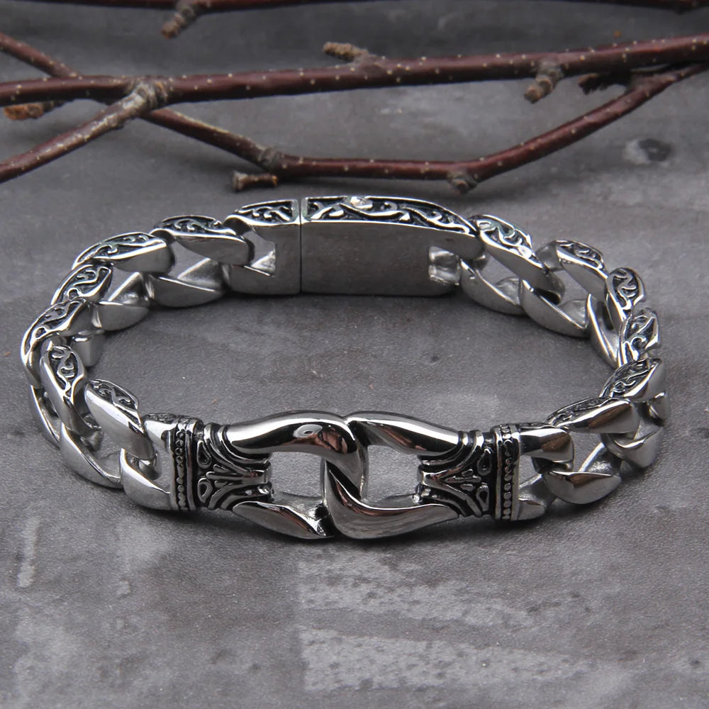 Storm-Forged Heritage - Stainless Steel Cuban Chain