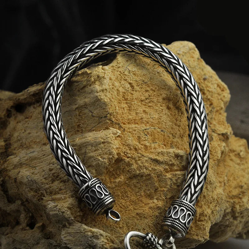 Woven Sterling Silver Nordic Bracelet
