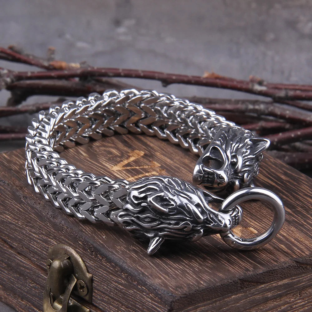 Fenrir’s Unbound – 100% Recycled Stainless Steel Men’s Bracelet
