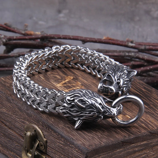 Fenrir’s Unbound – 100% Recycled Stainless Steel Men’s Bracelet