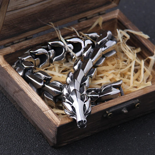 Eternal Coil - Sterling Silver Ouroboros Bracelet
