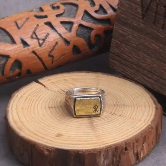 Hidden Vegvísir - Adjustable Fit Sterling Silver Band