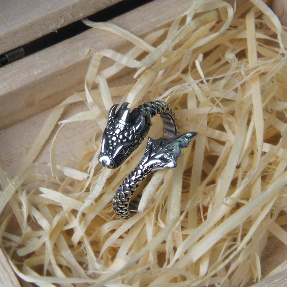 High One’s Fury - Draconic Norse Ring