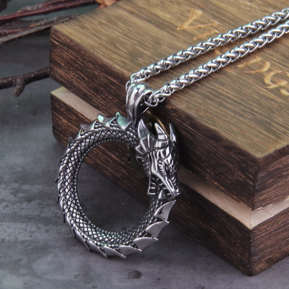 Jörmungandr of Life - Nordic Tree of Life Spinning Pendant