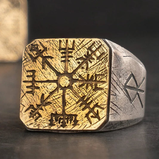 Bold Vegvísir – Adjustable Fit Sterling Silver Band