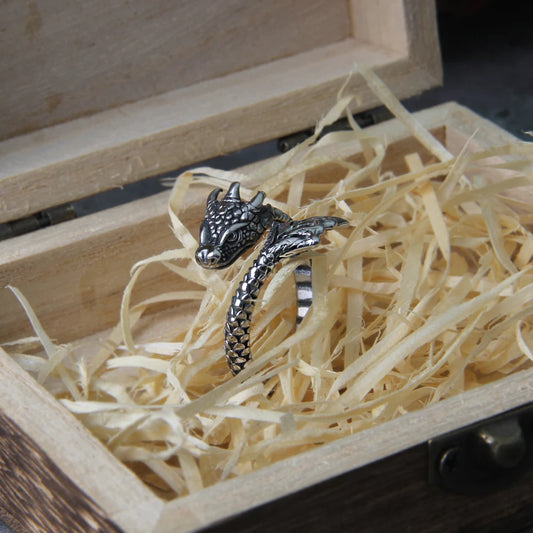 High One’s Fury - Draconic Norse Ring